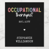 セラピストカスタムOTギフト ワインラベル (シングルラベル)