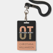 セラピストカスタムOT バッジ (正面（ネックストラップ付）)