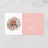 セラピストスパ多汁性ヨガヒーリングQRコード 名刺 (正面)