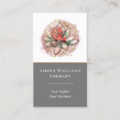 セラピストスパ多汁性ヨガヒーリングQRコード 名刺 (正面)