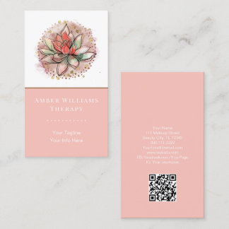 セラピストスパ多汁性ヨガヒーリングQRコード 名刺