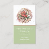 セラピストスパ多汁性ヨガヒーリングQRコード 名刺 (正面)