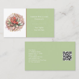 セラピストスパ多汁性ヨガヒーリングQRコード 名刺