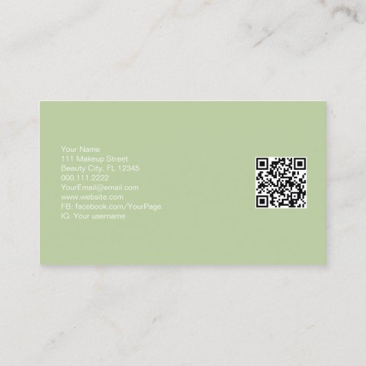 セラピストスパ多汁性ヨガヒーリングQRコード 名刺 (裏面)