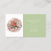 セラピストスパ多汁性ヨガヒーリングQRコード 名刺 (正面)