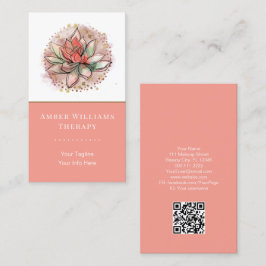 セラピストスパ多汁性ヨガヒーリングQRコード 名刺