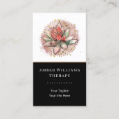 セラピストスパ多汁性ヨガヒーリングQRコード 名刺 (正面)