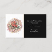 セラピストスパ多汁性ヨガヒーリングQRコード 名刺 (正面)