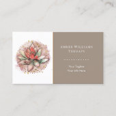 セラピストスパ多汁性ヨガヒーリングQRコード 名刺 (正面)