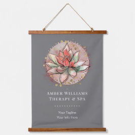 セラピストスパ多汁治癒ヨガクリニックサロン 吊り下げ型タペストリー