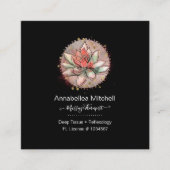 セラピストスパ多肉性ヨガヒーリング スクエア名刺 (正面)