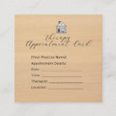 セラピストセラピーアポイントメントリマインダーカード 予約カード (正面)