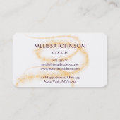 セラピストパーソナライズされたソファのビジネスカート 名刺 (裏面)