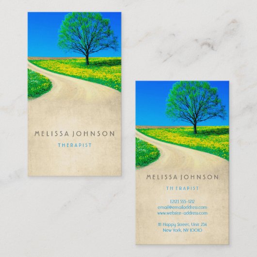 セラピストパーソナライズされた心理学者の方法の希望 名刺 (正面/裏面)