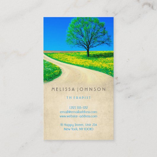 セラピストパーソナライズされた心理学者の方法の希望 名刺 (裏面)