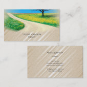 セラピストパーソナライズされた心理学者自然リラックス 名刺 (正面/裏面)
