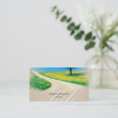 セラピストパーソナライズされた心理学者自然リラックス 名刺 (スタンド正面)