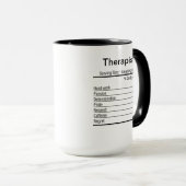 セラピストパーソナライズされた栄養事実、2トーン マグカップ (正面右)