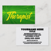 セラピストブライトグリーン 名刺 (正面/裏面)