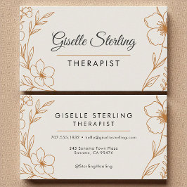 セラピストボタニカルトープ銅精巧 名刺