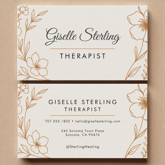 セラピストボタニカルトープ銅精巧 名刺