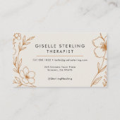 セラピストボタニカルトープ銅精巧 名刺 (裏面)