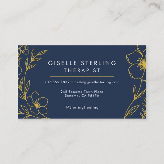 セラピストモダンボタニカルラグジュアエレガントリー 名刺 (裏面)
