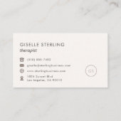 セラピストモダン赤面ピンクミニマリストラグジュアリー 名刺 (裏面)