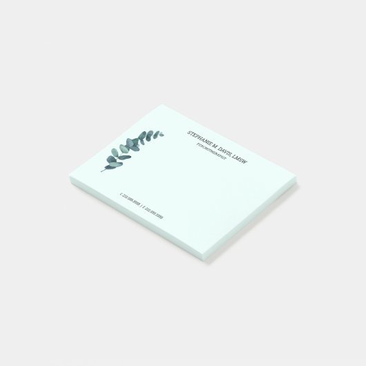 セラピストユーカリプトゥスカスタマイズグリーンポストイットノート ポストイット (アングル)