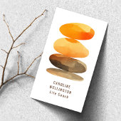 セラピストライフコーチモダンウォーター色QRコード 名刺