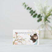 セラピストリネン紙名刺 名刺 (スタンド正面)