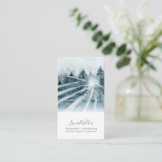 セラピスト参事日光を通して木を 名刺 (スタンド正面)