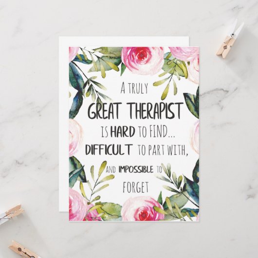 セラピスト感謝ギフトありがとう引用文 カード (正面/裏面インサイチュ)