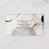 セラピスト抽象芸術セレネ水彩名刺 名刺 (裏面)