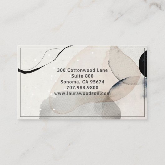 セラピスト抽象芸術セレネ水彩名刺 名刺 (裏面)