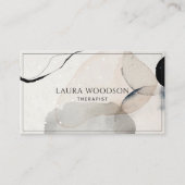 セラピスト抽象芸術セレネ水彩名刺 名刺 (正面)