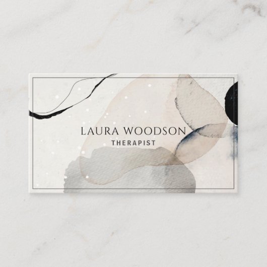 セラピスト抽象芸術セレネ水彩名刺 名刺 (正面)