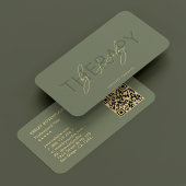 セラピスト理学療法士エレガントセージグリーン 名刺