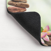 セラピスト禅石、花、風景 マウスパッド (コーナー)