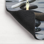 セラピスト禅石、金ゴールドツリーシルエット、海 マウスパッド (コーナー)