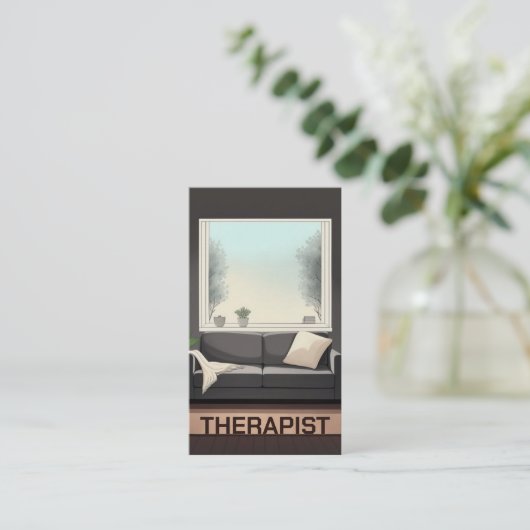 セラピスト長椅子 名刺 (スタンド正面)