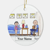 セラピスト、心理学者-男性 セラミックオーナメント (左)