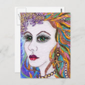 セラピナマーメイドポートレート女神 ポストカード (正面/裏面)