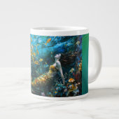 "セラピナ" – 美しい神秘的な人魚 ジャンボコーヒーマグカップ (正面右)