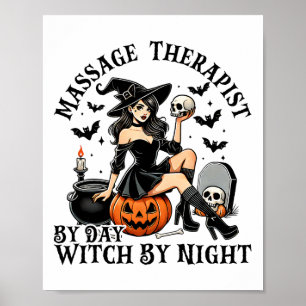 セラピーおもしろいハロウィーンメイジセラピストバイデイウィッチ ポスター