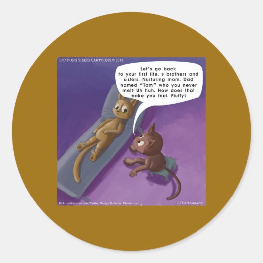 セラピーおもしろい漫画 ラウンドシール (正面)