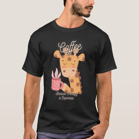 セラピーが高いので可愛いキリン Tシャツ (正面)