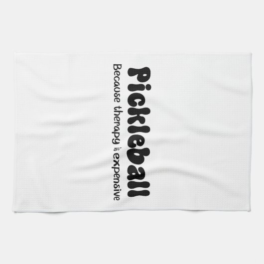 セラピーが高価なためピックボールおもしろい- キッチンタオル (横)