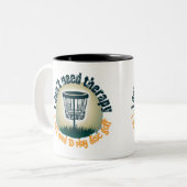 セラピーだけのディス遊ク・ゴルフは不要 ツートーンマグカップ (正面左)