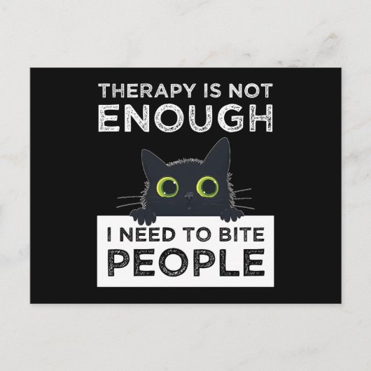 セラピーでは十分じゃない - 人をかじりたい ポストカード (正面)